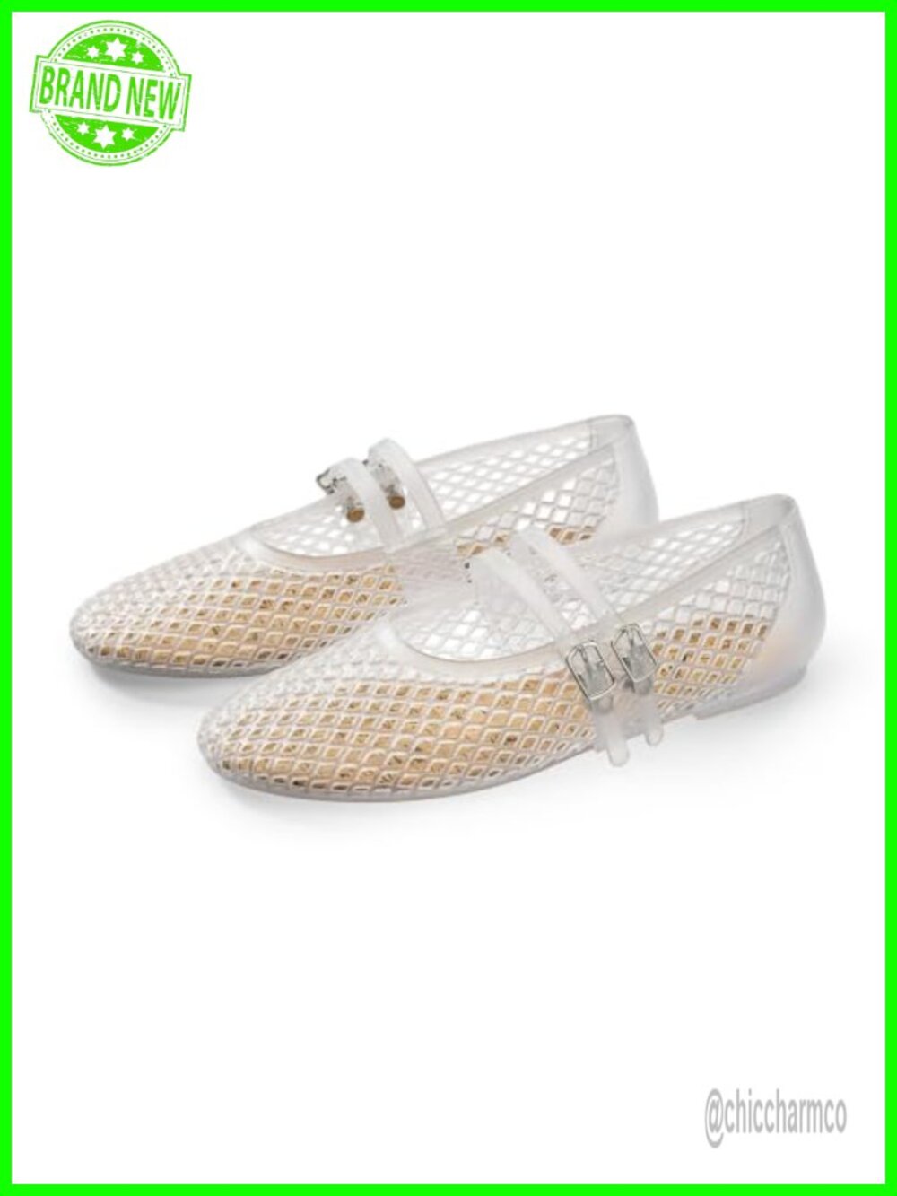 Jelly Mesh Mary Jane Ballet Flats Breathable Waterproof Summer Shoes